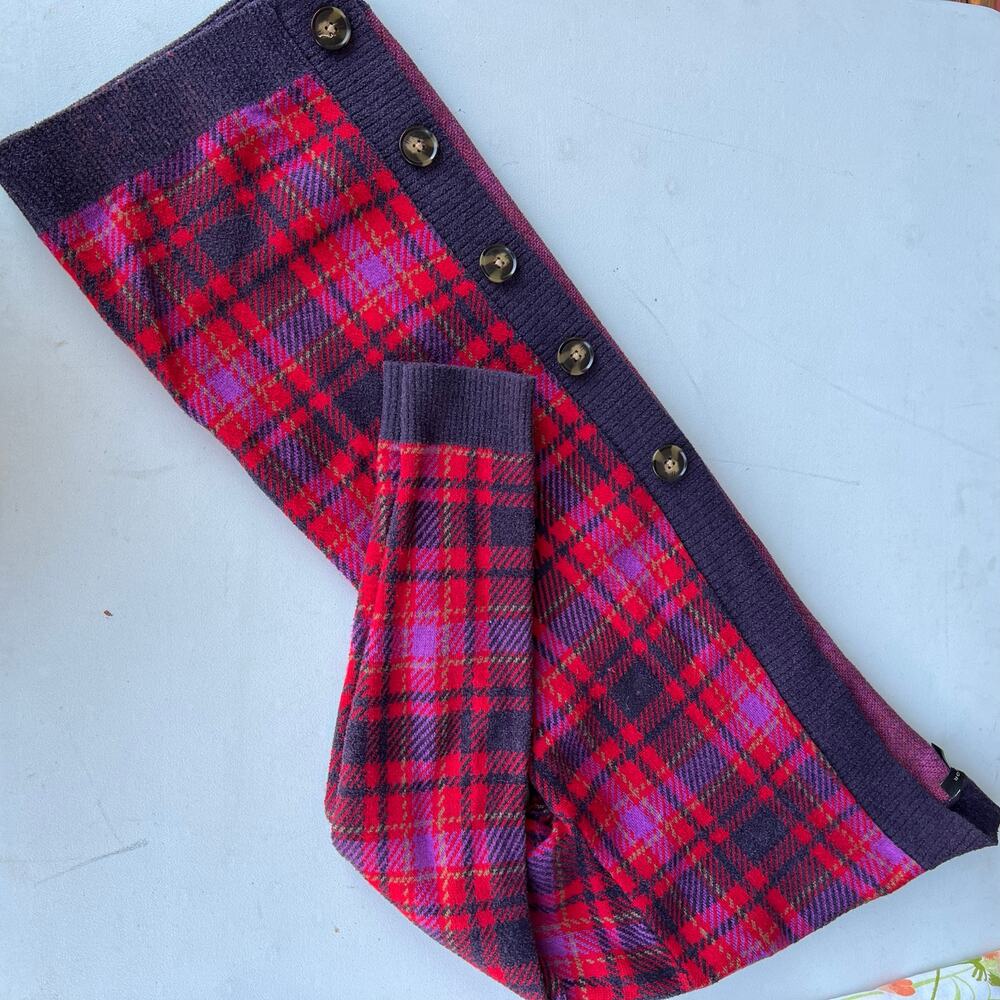 Ann Taylor Size S Plaid Long Cardigan